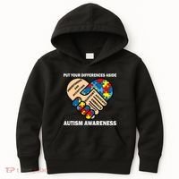 Put Your Differences Aside Autism Awareness Kids Hoodie thumb 0