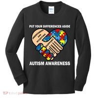 Put Your Differences Aside Autism Awareness Kids Long Sleeve Shirt thumb 0