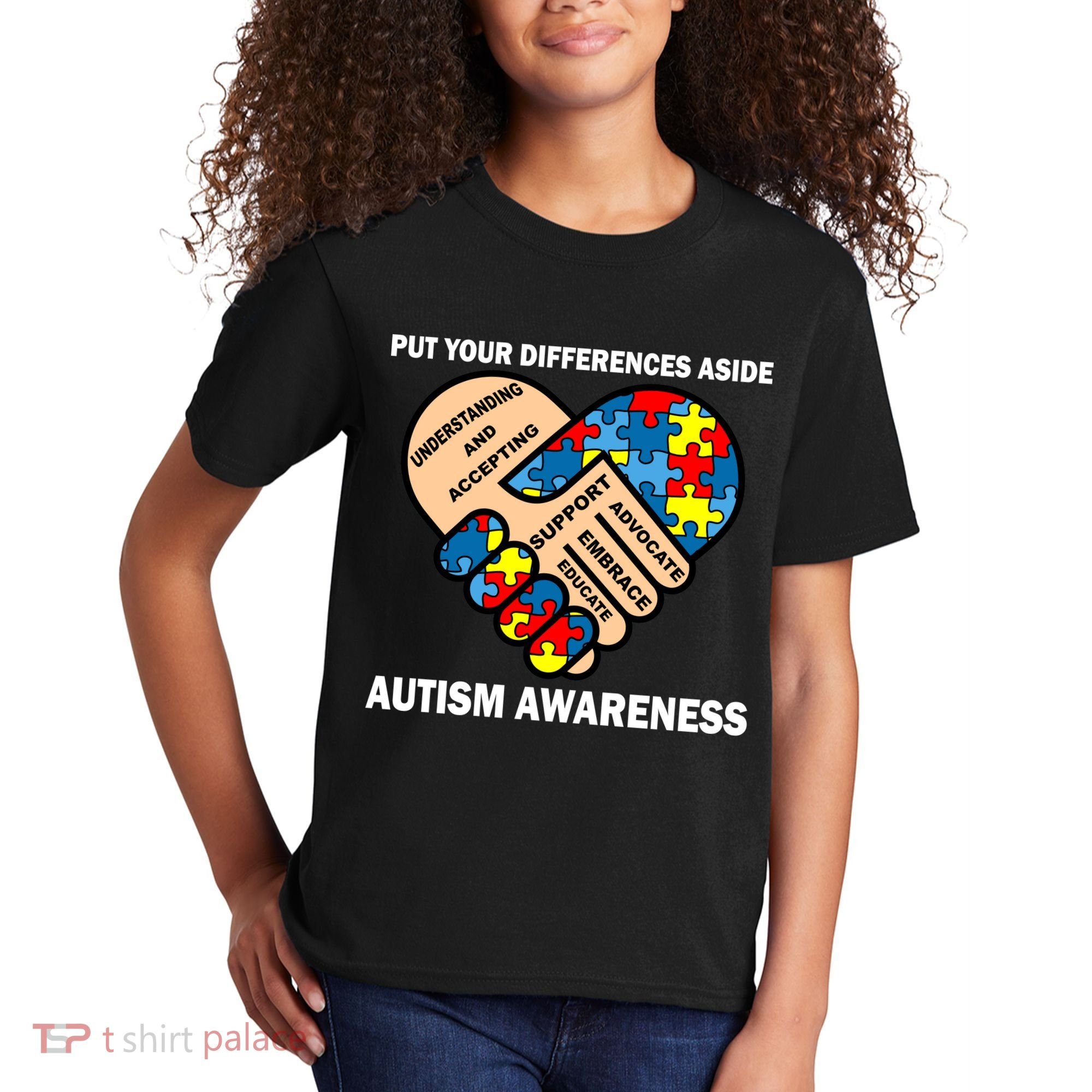Put Your Differences Aside Autism Awareness Kids T-Shirt