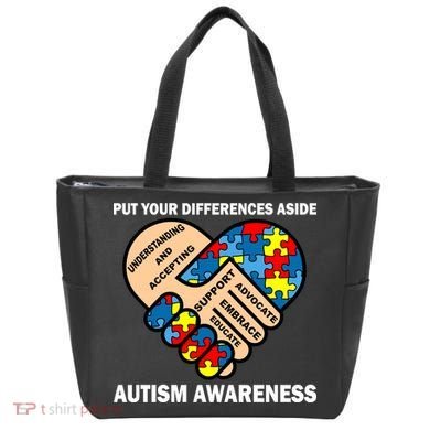 Put Your Differences Aside Autism Awareness Tote Bag