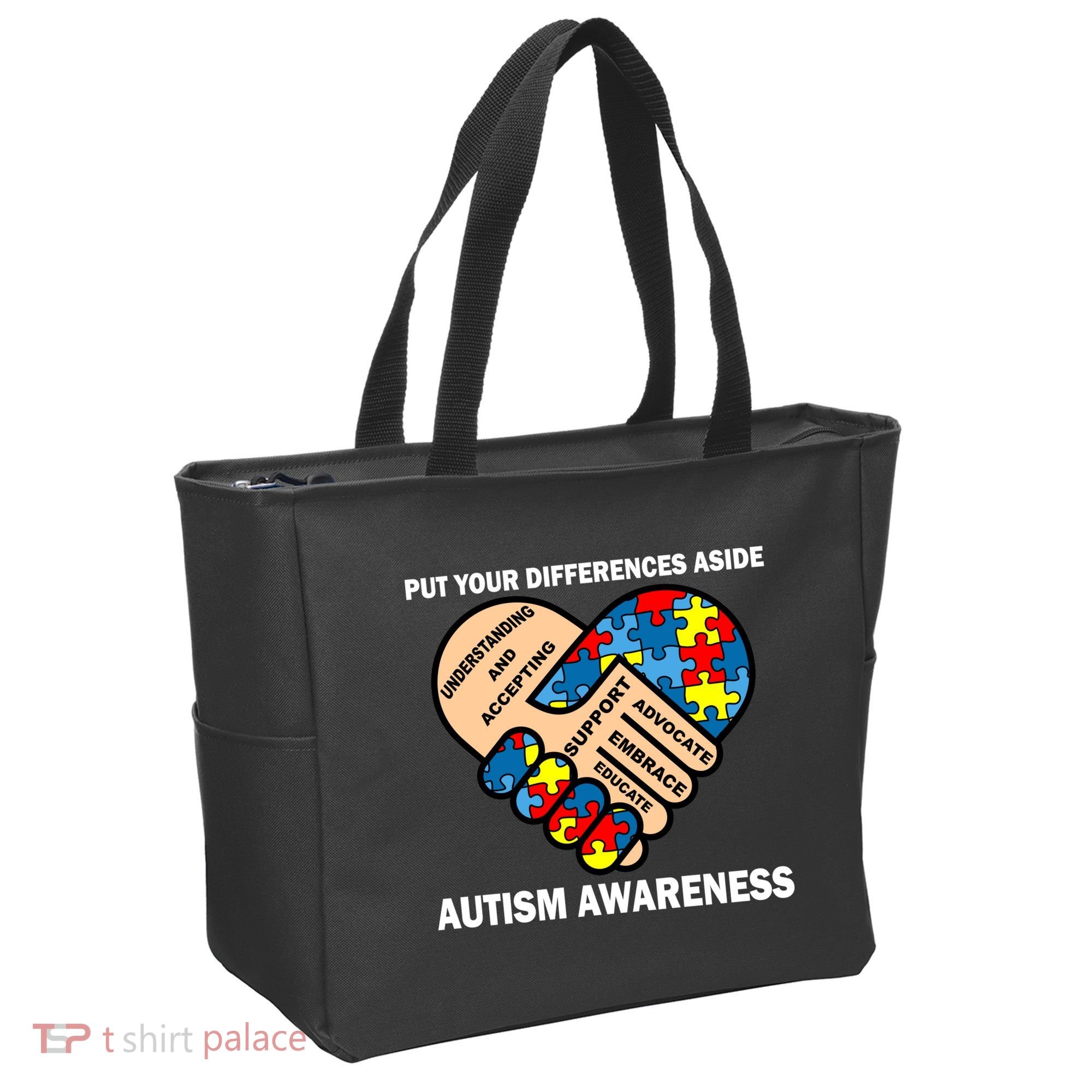 Put Your Differences Aside Autism Awareness Tote Bag