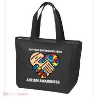 Put Your Differences Aside Autism Awareness Tote Bag thumb 3