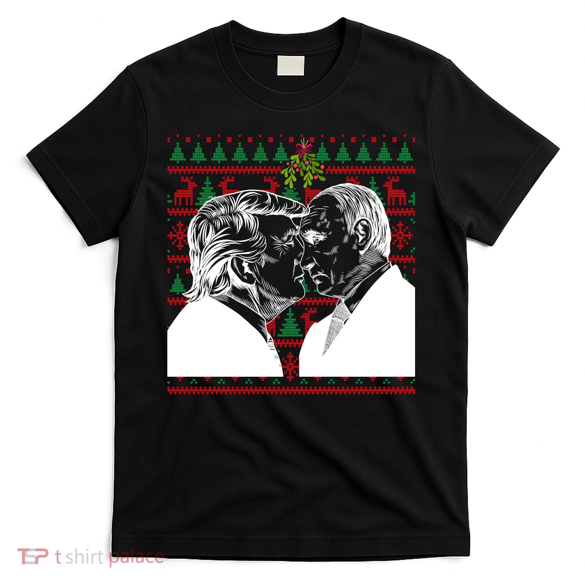 Putin Trump Mistletoe Ugly Christmas Sweater T-Shirt