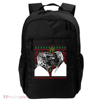 Putin Trump Mistletoe Ugly Christmas Sweater Backpack