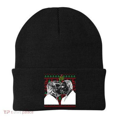 Putin Trump Mistletoe Ugly Christmas Sweater Beanie