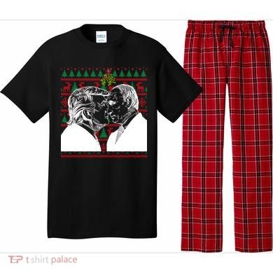 Putin Trump Mistletoe Ugly Christmas Sweater Pajama Set