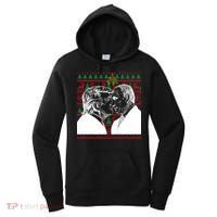 Putin Trump Mistletoe Ugly Christmas Sweater Women's Hoodie thumb 0