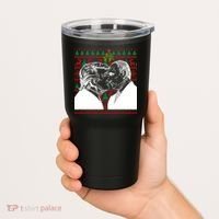 Putin Trump Mistletoe Ugly Christmas Sweater Tumbler thumb 2