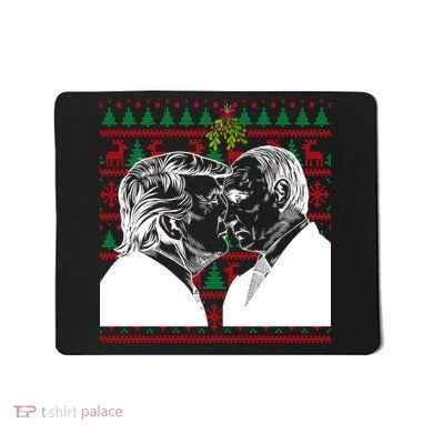Putin Trump Mistletoe Ugly Christmas Sweater Mousepad
