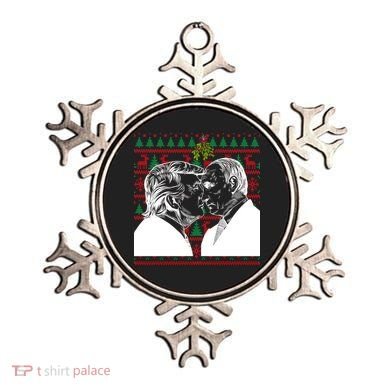 Putin Trump Mistletoe Ugly Christmas Sweater Ornament