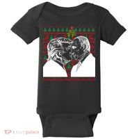 Putin Trump Mistletoe Ugly Christmas Sweater Baby Bodysuit thumb 0