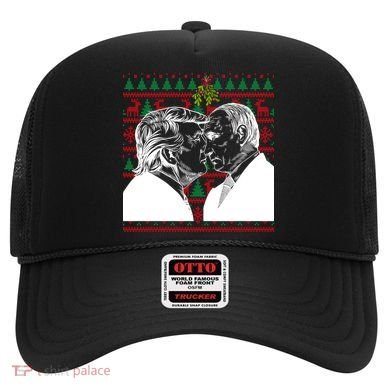Putin Trump Mistletoe Ugly Christmas Sweater Hat