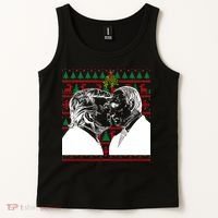 Putin Trump Mistletoe Ugly Christmas Sweater Tank Top thumb 2