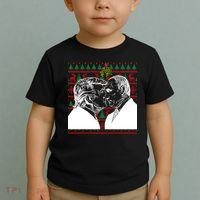 Putin Trump Mistletoe Ugly Christmas Sweater Toddler T-Shirt thumb 2