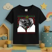 Putin Trump Mistletoe Ugly Christmas Sweater Toddler T-Shirt thumb 3