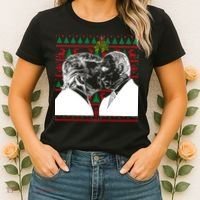 Putin Trump Mistletoe Ugly Christmas Sweater Women's T-Shirt thumb 2