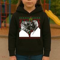 Putin Trump Mistletoe Ugly Christmas Sweater Kids Hoodie thumb 3