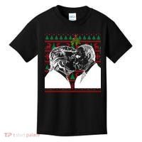 Putin Trump Mistletoe Ugly Christmas Sweater Kids T-Shirt thumb 0