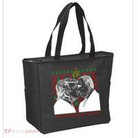 Putin Trump Mistletoe Ugly Christmas Sweater Tote Bag thumb 2