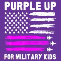 Purple Up US Flag Fighter Jet Military Military Child T-Shirt thumb 7