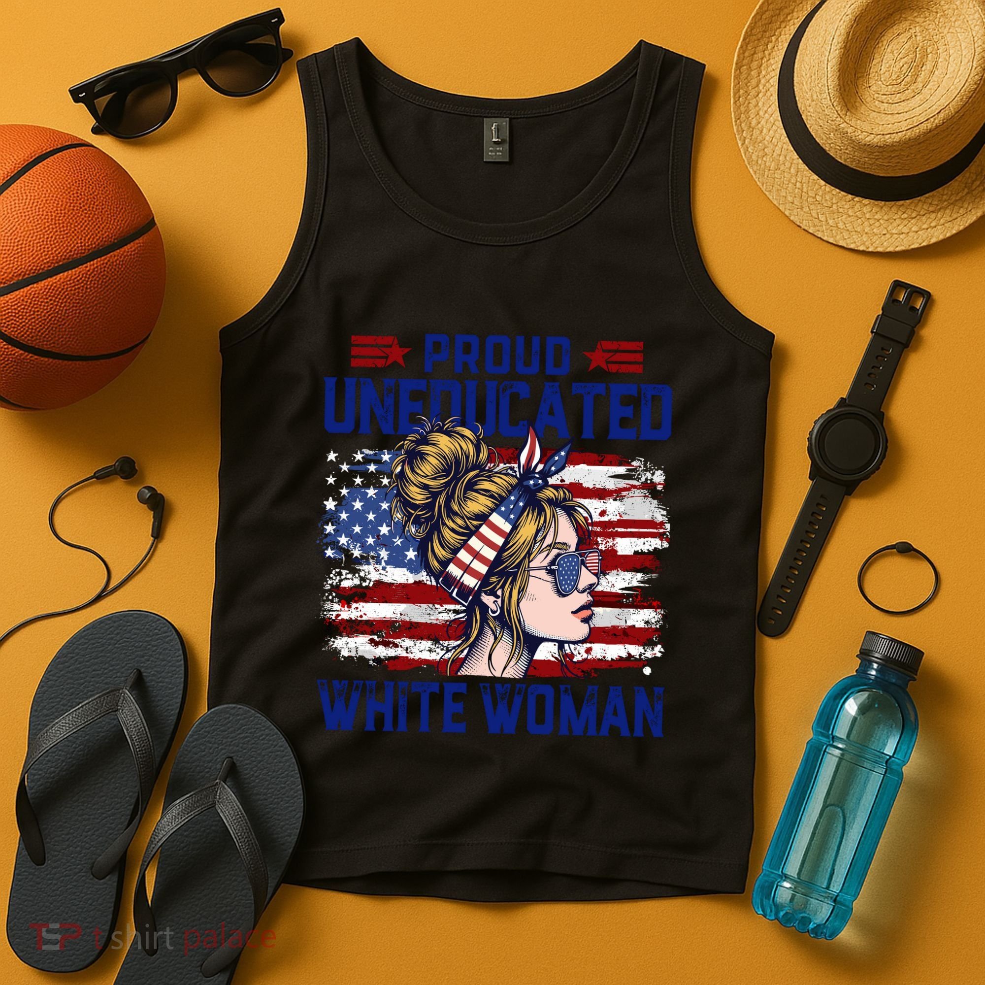 Proud Uneducated White Woman Tank Top