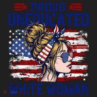 Proud Uneducated White Woman Golf Towel thumb 3