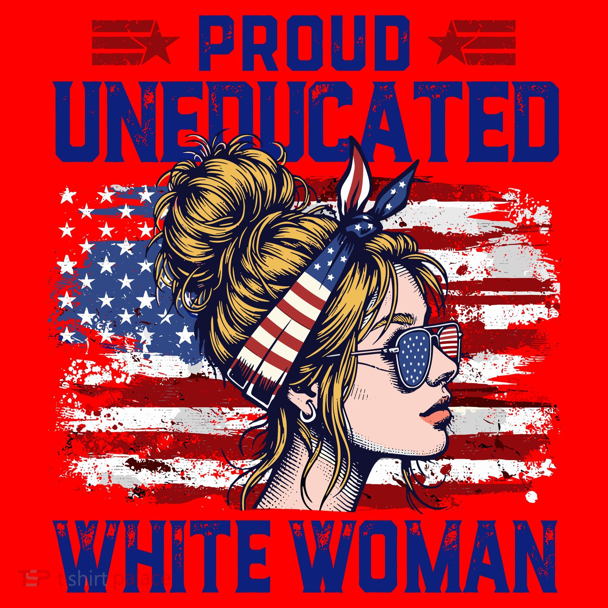 Proud Uneducated White Woman Santa Hat