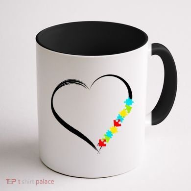 Puzzle Of Love Autism Awareness  Coffee Mug back