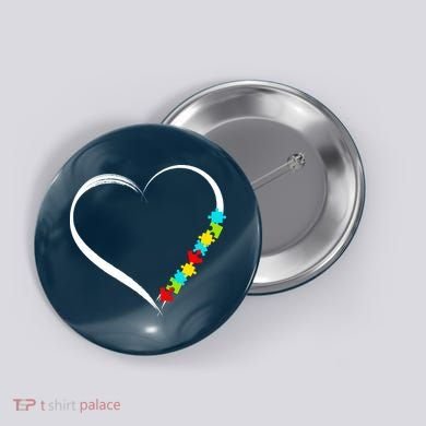 Puzzle Of Love Autism Awareness  Button