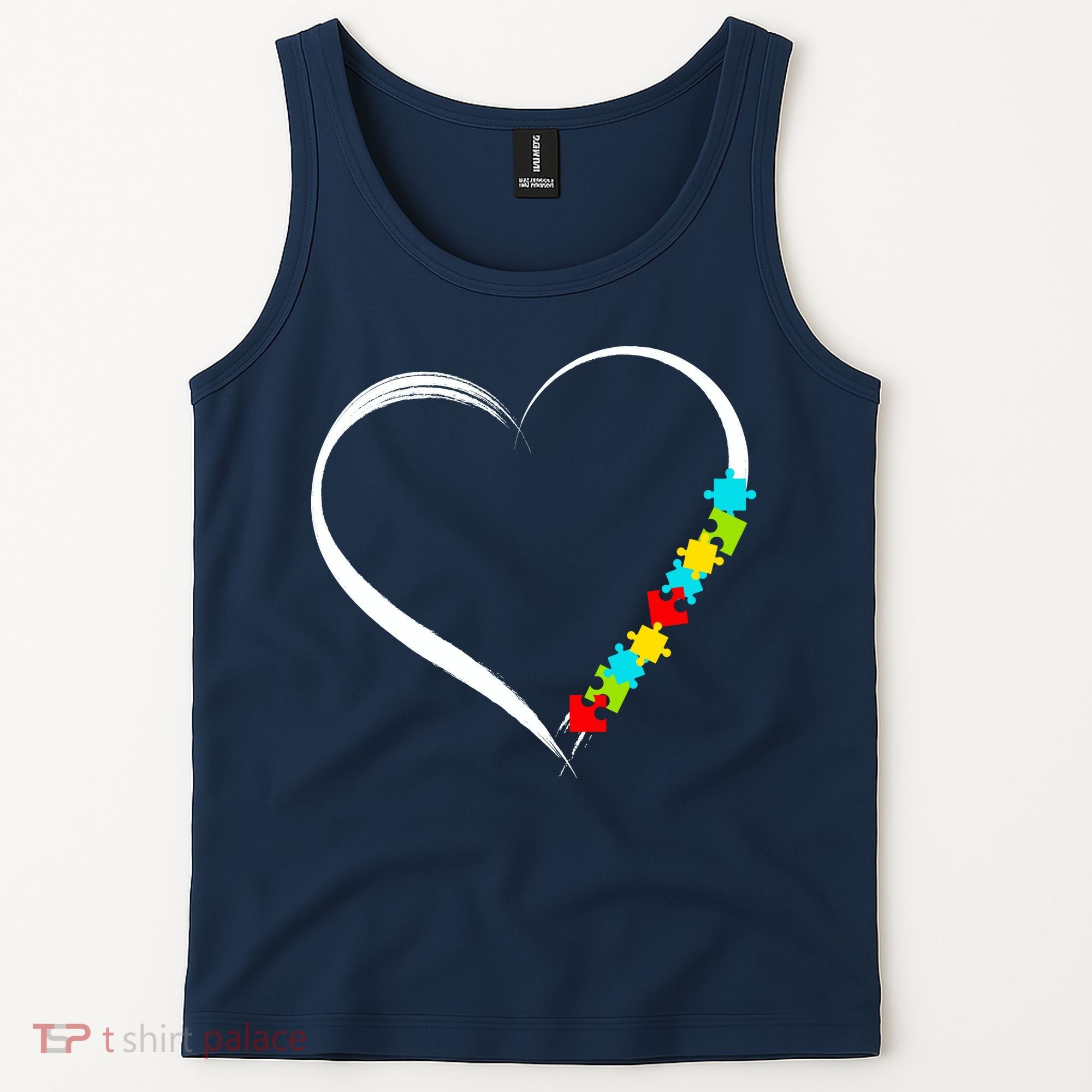 Puzzle Of Love Autism Awareness  Tank Top