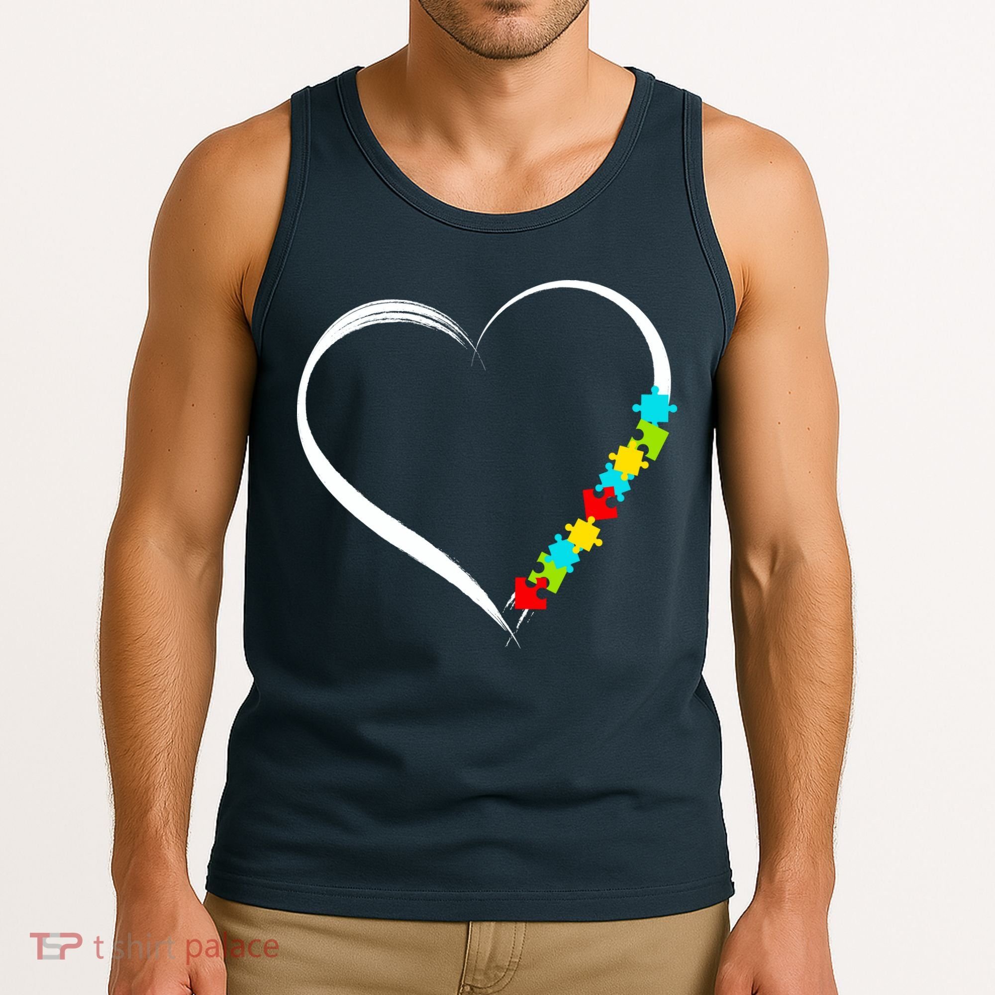 Puzzle Of Love Autism Awareness  Tank Top