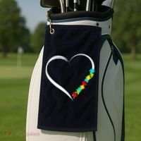 Puzzle Of Love Autism Awareness  Golf Towel thumb 2