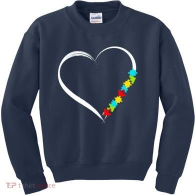 Puzzle Of Love Autism Awareness  Kids Sweatshirt