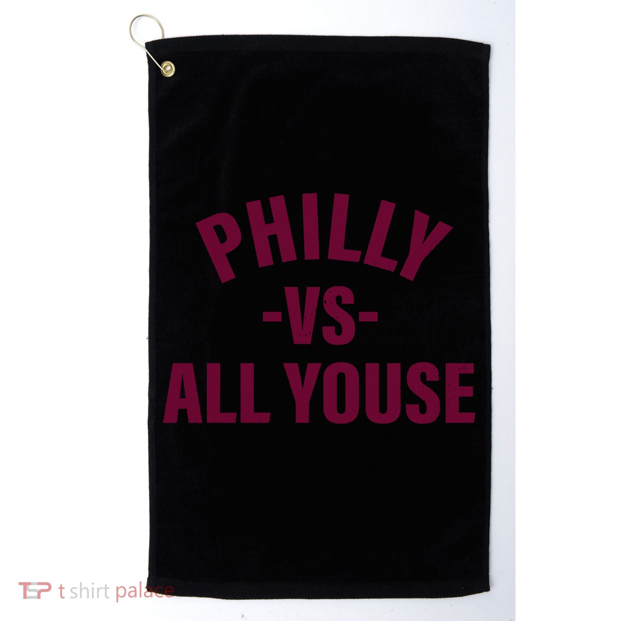 Philly Vs All Youse Funny Philadelphia Slang Retro Golf Towel