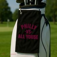 Philly Vs All Youse Funny Philadelphia Slang Retro Golf Towel thumb 2