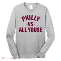 Philly Vs All Youse Funny Philadelphia Slang Retro Long Sleeve Shirt thumb 0