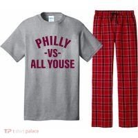 Philly Vs All Youse Funny Philadelphia Slang Retro Pajama Set thumb 0