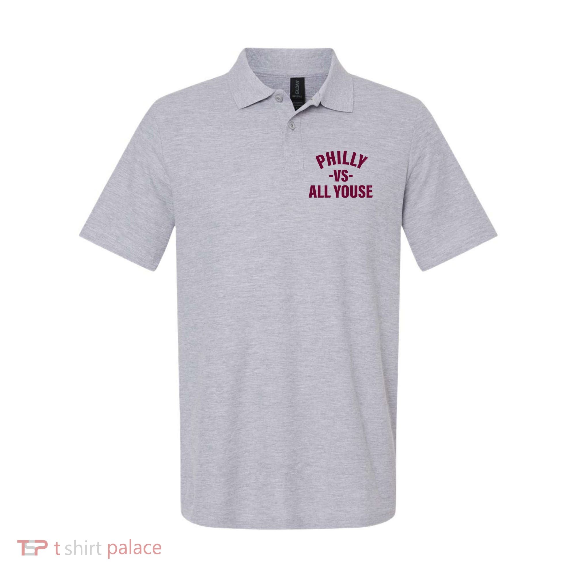 Philly Vs All Youse Funny Philadelphia Slang Retro Polo