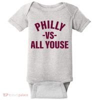 Philly Vs All Youse Funny Philadelphia Slang Retro Baby Bodysuit thumb 0