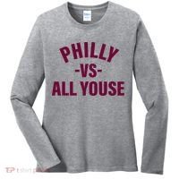 Philly Vs All Youse Funny Philadelphia Slang Retro Women's Long Sleeve Shirt thumb 0