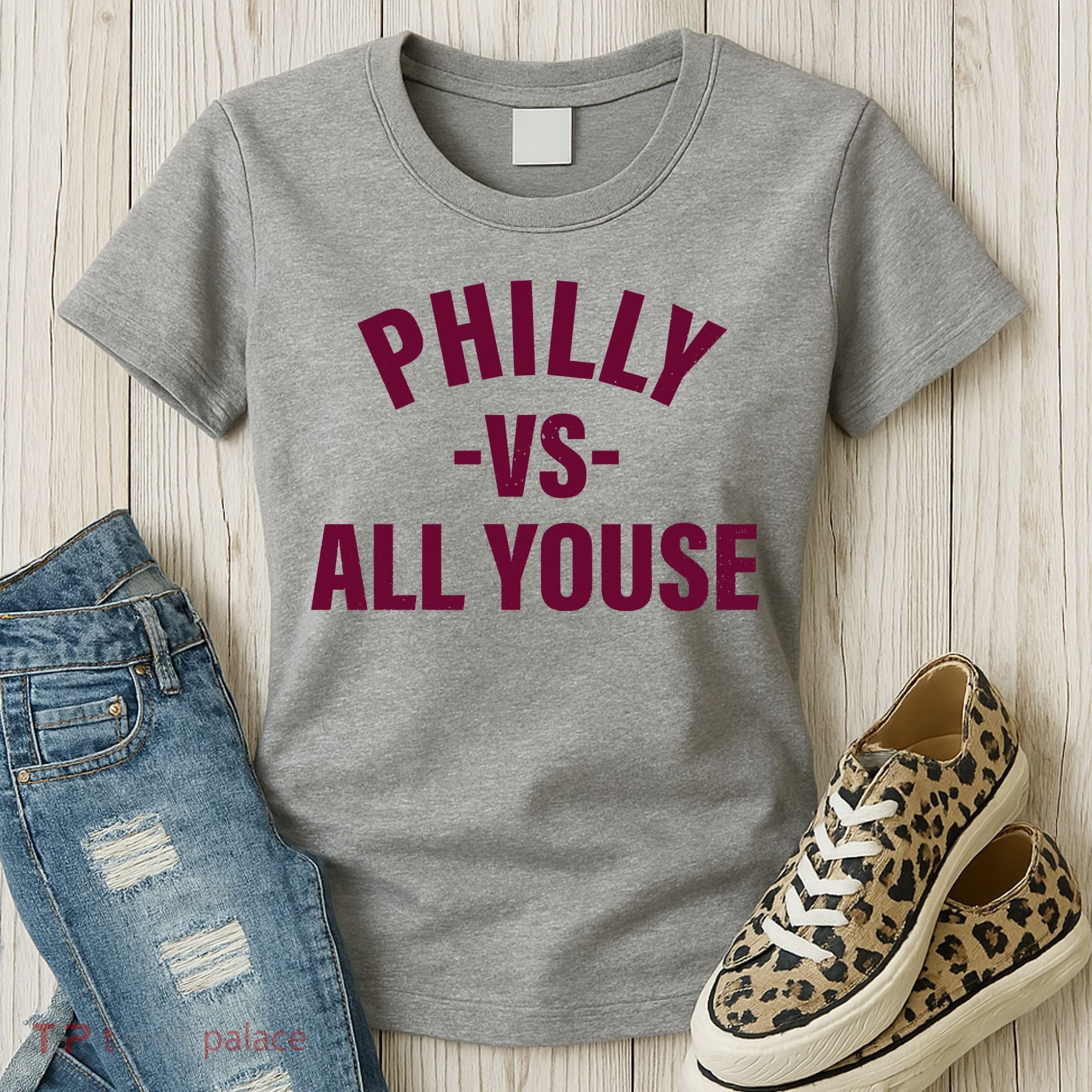 Philly Vs All Youse Funny Philadelphia Slang Retro Women's T-Shirt