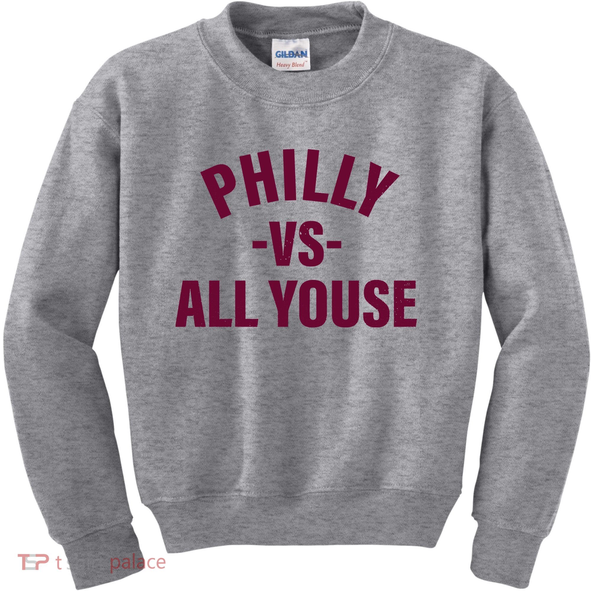 Philly Vs All Youse Funny Philadelphia Slang Retro Kids Sweatshirt
