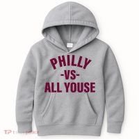 Philly Vs All Youse Funny Philadelphia Slang Retro Kids Hoodie thumb 0