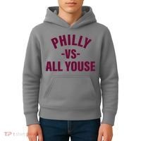 Philly Vs All Youse Funny Philadelphia Slang Retro Kids Hoodie thumb 4