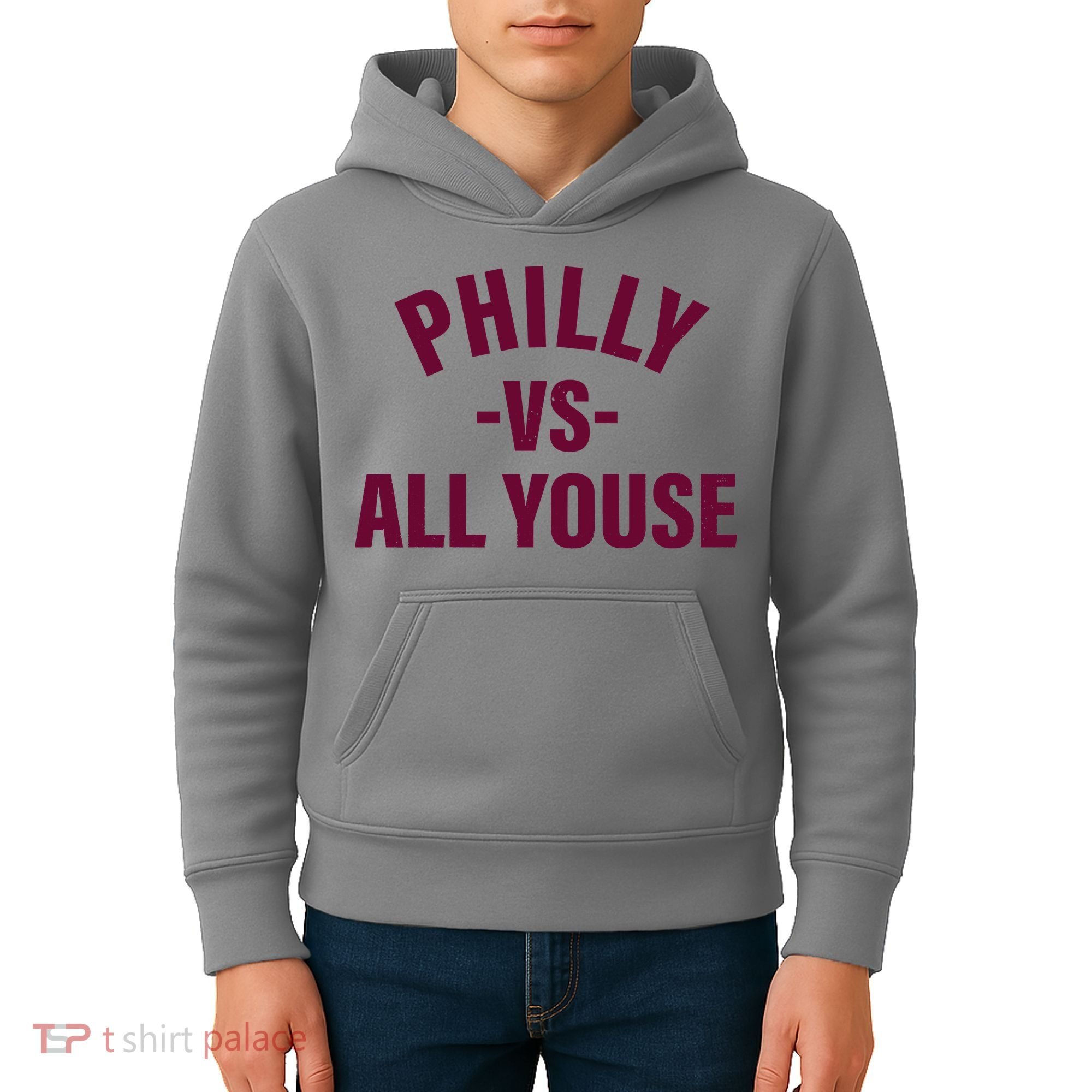 Philly Vs All Youse Funny Philadelphia Slang Retro Kids Hoodie