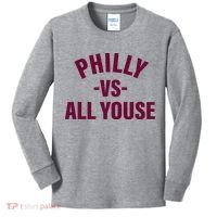 Philly Vs All Youse Funny Philadelphia Slang Retro Kids Long Sleeve Shirt thumb 0