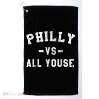 Philly Vs All Youse Funny Philadelphia Slang Retro Golf Towel thumb 0
