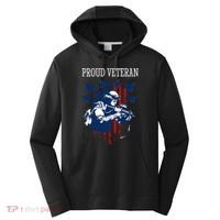 Proud Veteran Airstrike Combat Performance Fleece Hoodie thumb 0