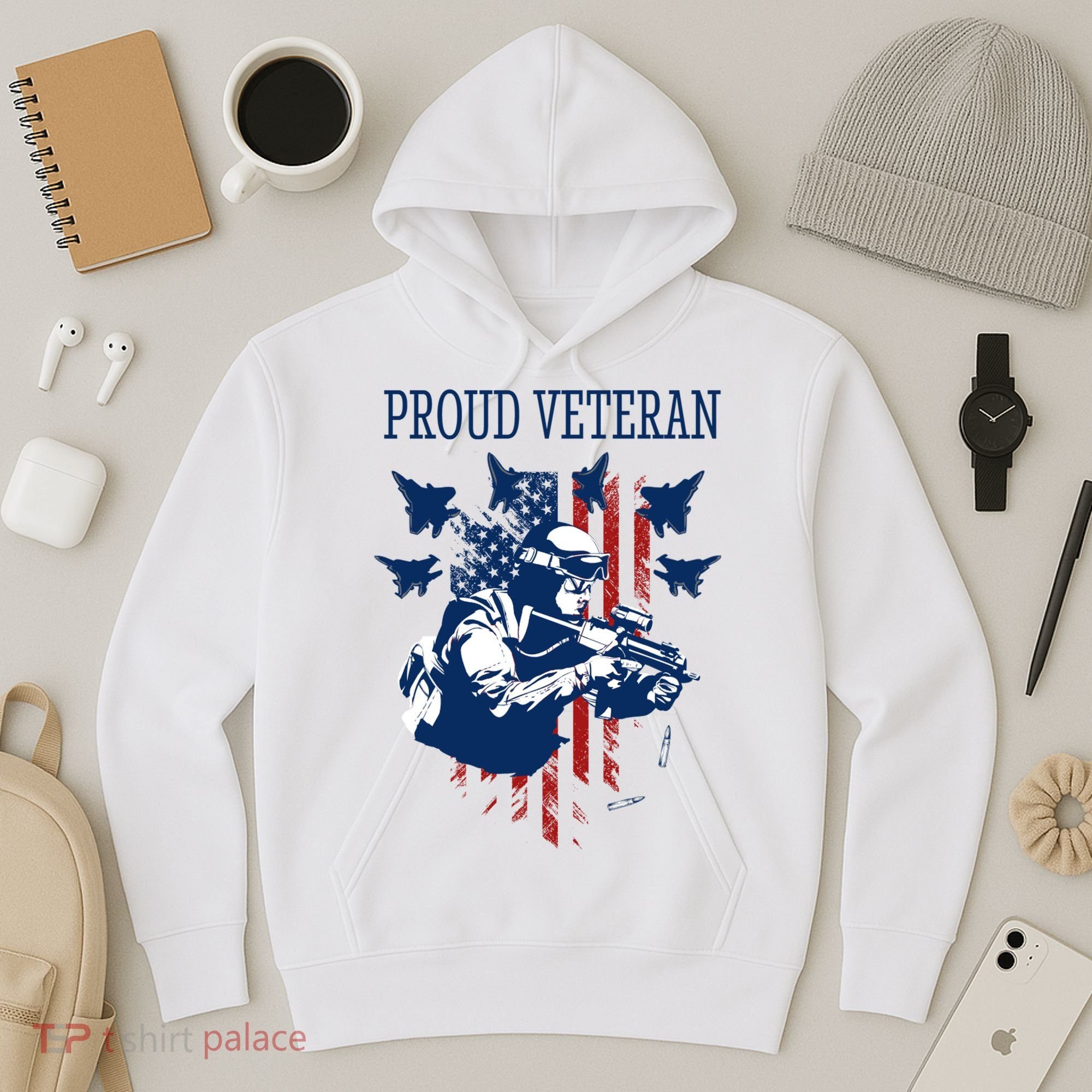 Proud Veteran Airstrike Combat Hoodie