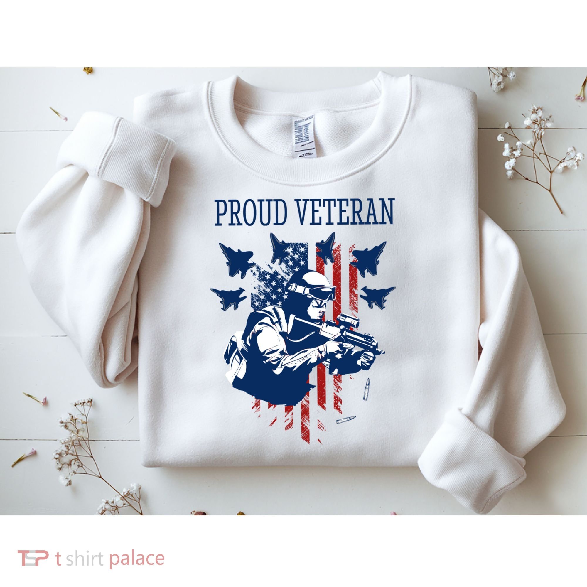 Proud Veteran Airstrike Combat Sweatshirt